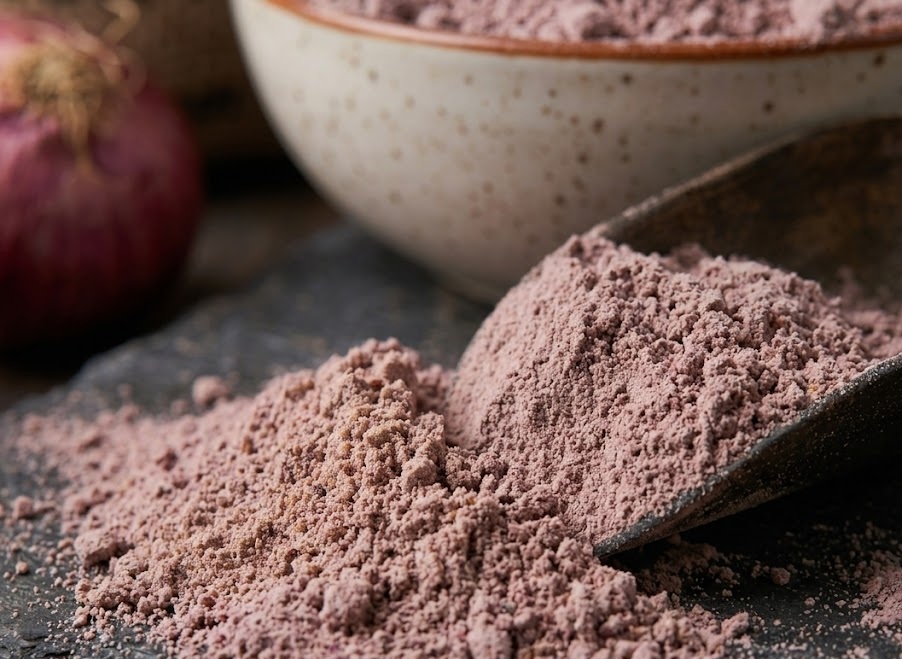 Dehydrated white onion powder fine milled for sauces, condiments, and gravies